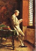 Ernest Meissonier The Reader in White china oil painting reproduction